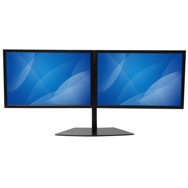 Rca Informatique - image du produit : SUPPORT DE BUREAU POUR 2 ECRANS -  FIXATION DOUBLE MONITEUR