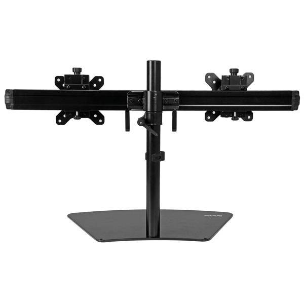 Rca Informatique - image du produit : SUPPORT DE BUREAU POUR 2 ECRANS -  FIXATION DOUBLE MONITEUR