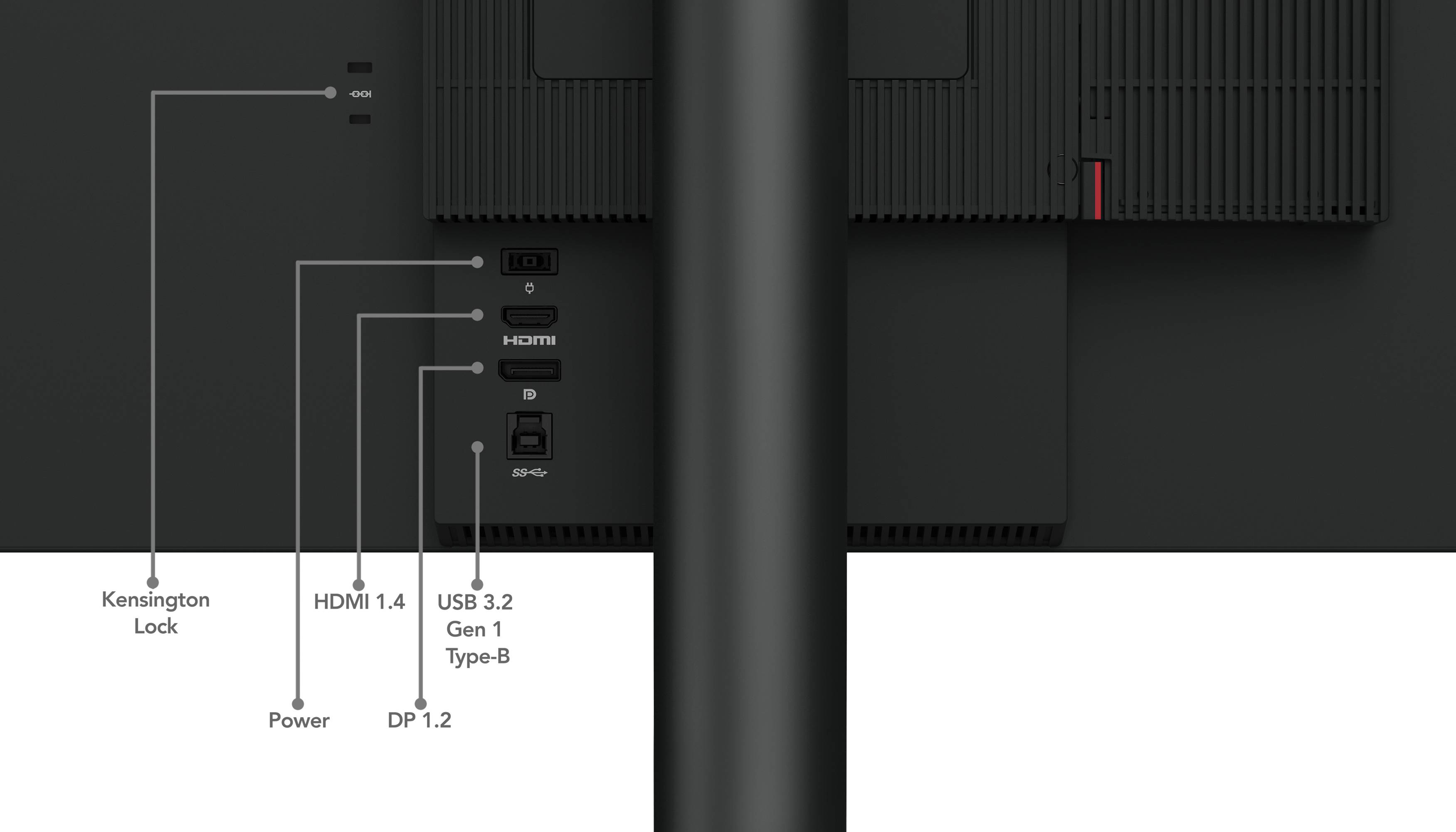 Rca Informatique - image du produit : THINKVISION TIO 24 G5 23.8 FHD IPS 16:9 250CD/M L THINKRED