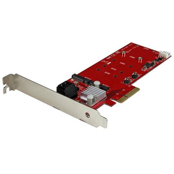 Rca Informatique - Image du produit : CARTE CONTROLEUR PCIE RAID 2X SSD M.2 NGFF ET 2 PORTS SATA III