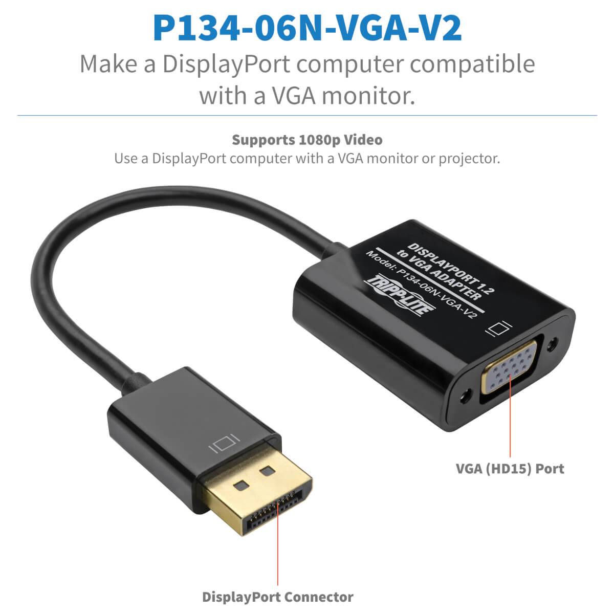 Rca Informatique - image du produit : DISPLAYPORT TO DVI ADAPTER 15.2CM