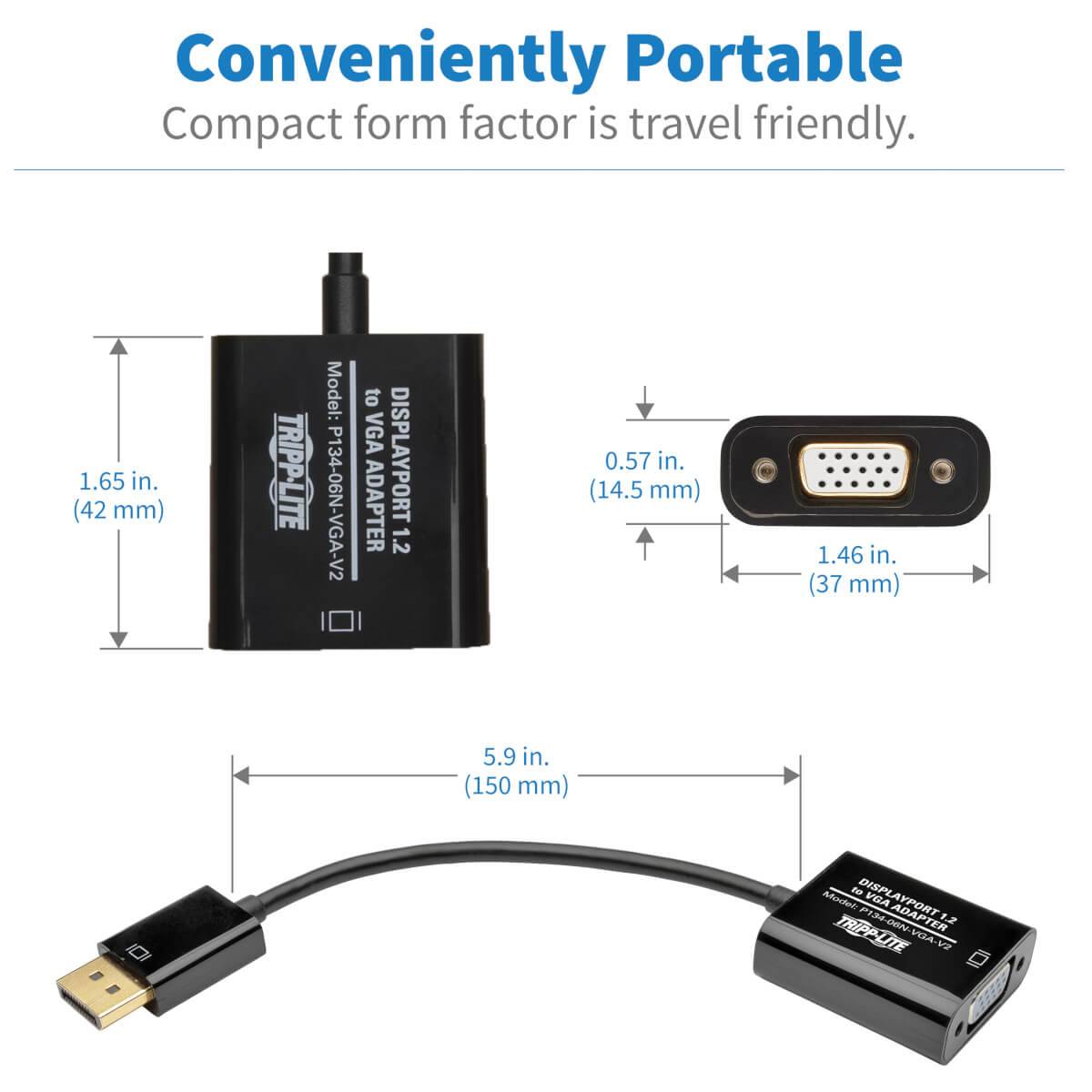 Rca Informatique - image du produit : DISPLAYPORT TO DVI ADAPTER 15.2CM