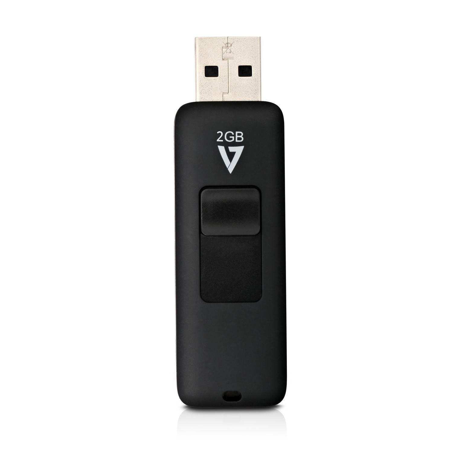 Rca Informatique - Image du produit : CLE USB 2.0 2GB BLACK MEM CONNECTEUR RETRACTABLE