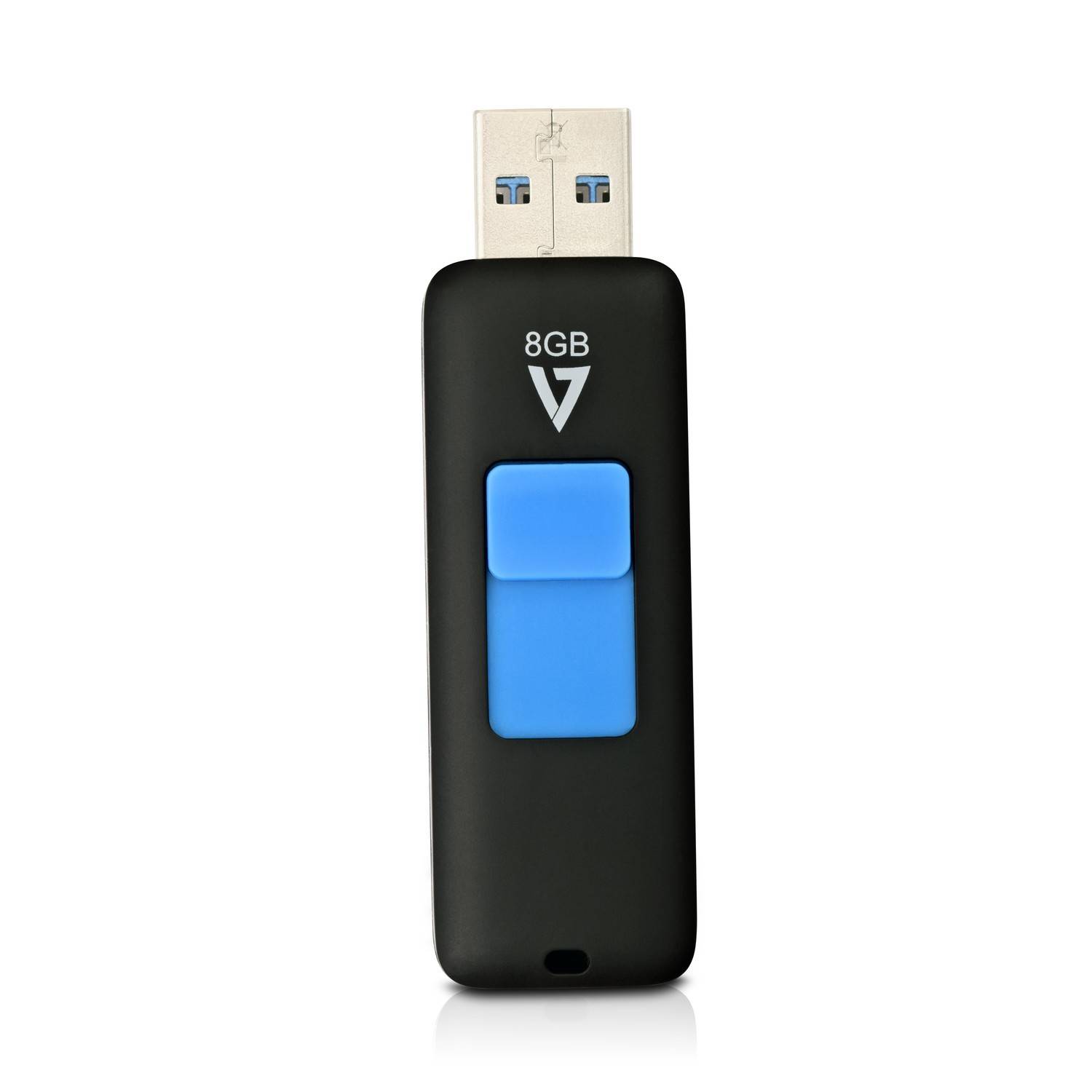 Rca Informatique - Image du produit : CLE USB 3.0 8GB BLAC CONNECTEUR RETRACTABLE