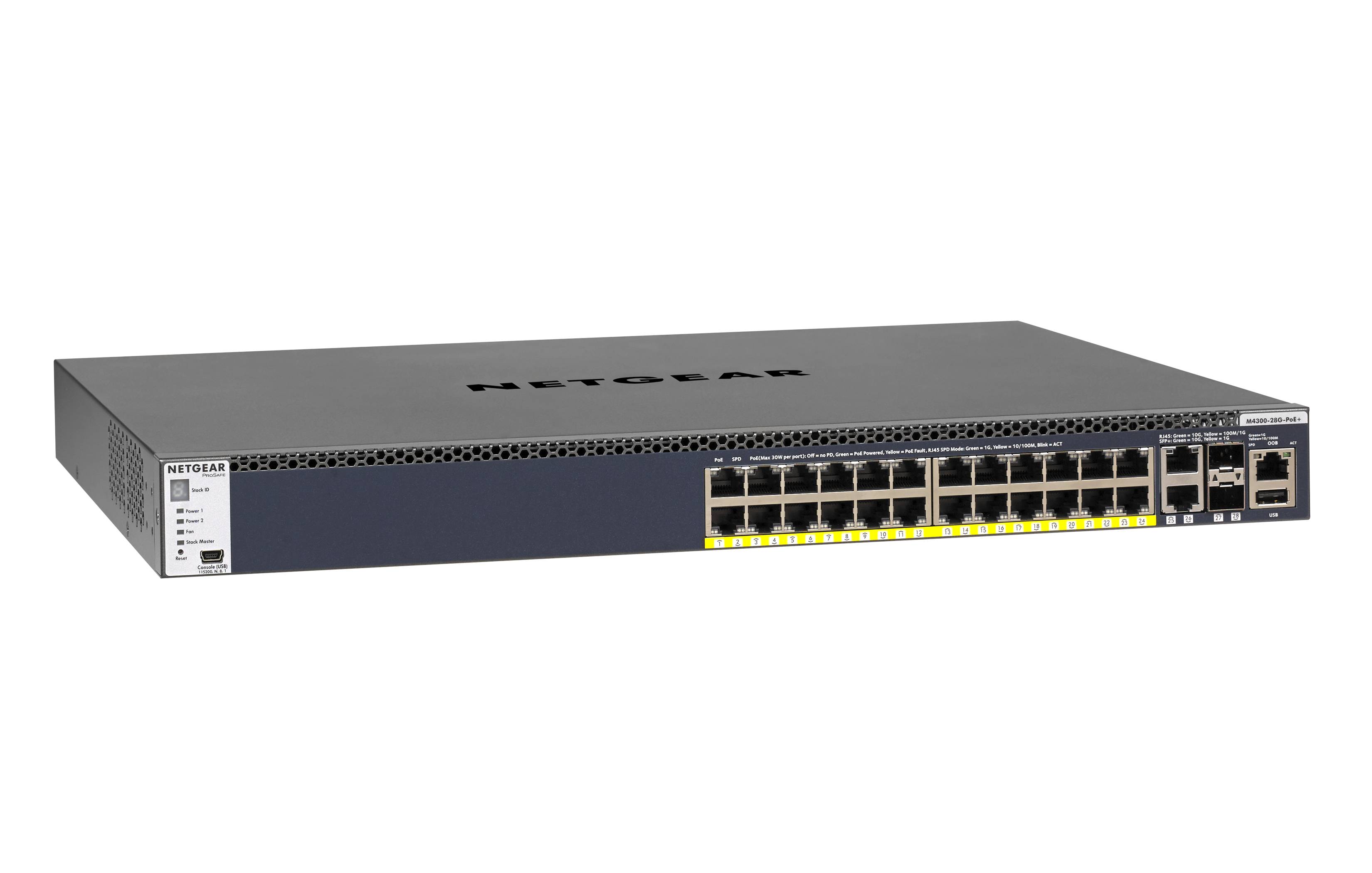 Rca Informatique - image du produit : M4300-28-PORT GB POE+SWITCH APS550W STACKABLE MANAGED