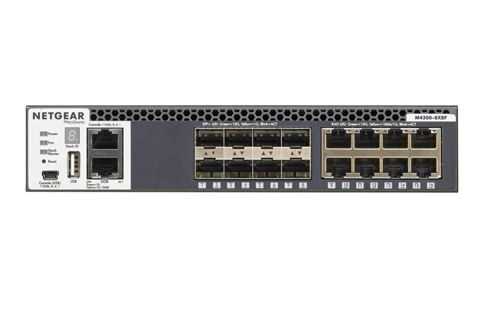 Rca Informatique - image du produit : M4300 16-PORT 10GB ST.MG.SWITCH (8X8F)