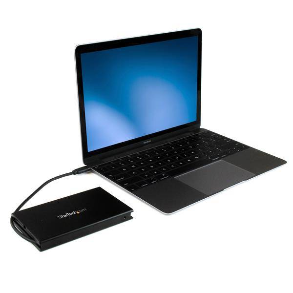 Rca Informatique - image du produit : BOITIER USB 3.1 POUR DISQUE DUR SATA DE 2,5" AVEC CABLE USB-C