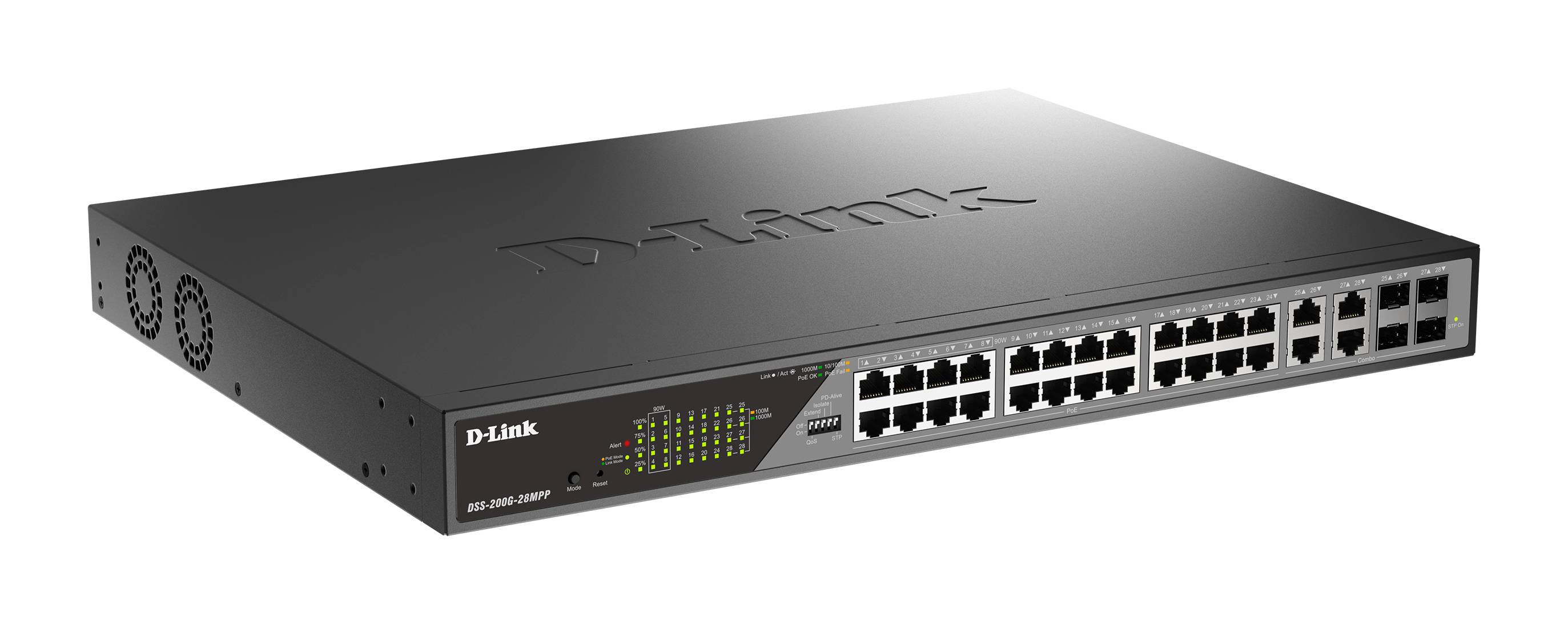 Rca Informatique - image du produit : 28-PORT DESKTOP GIGABIT POE SURVEILLANCE SWITCH 370W POE