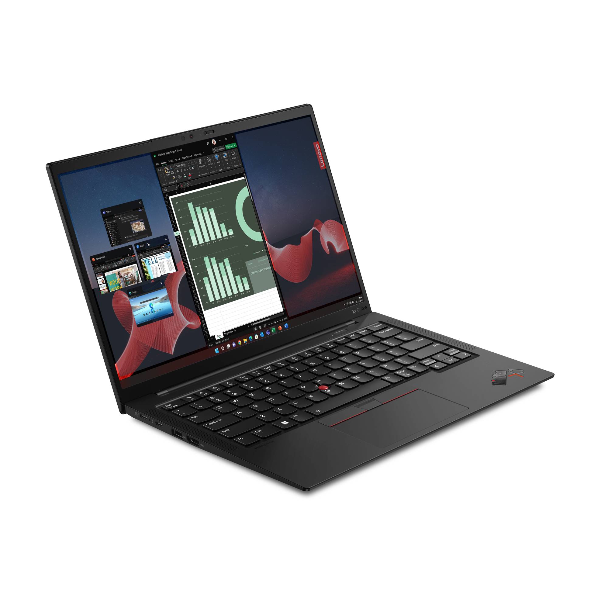 Rca Informatique - image du produit : THINKPAD X1 CARBON G11 I7-1355U 14IN 16GB 512GB W11PRO THINKRED