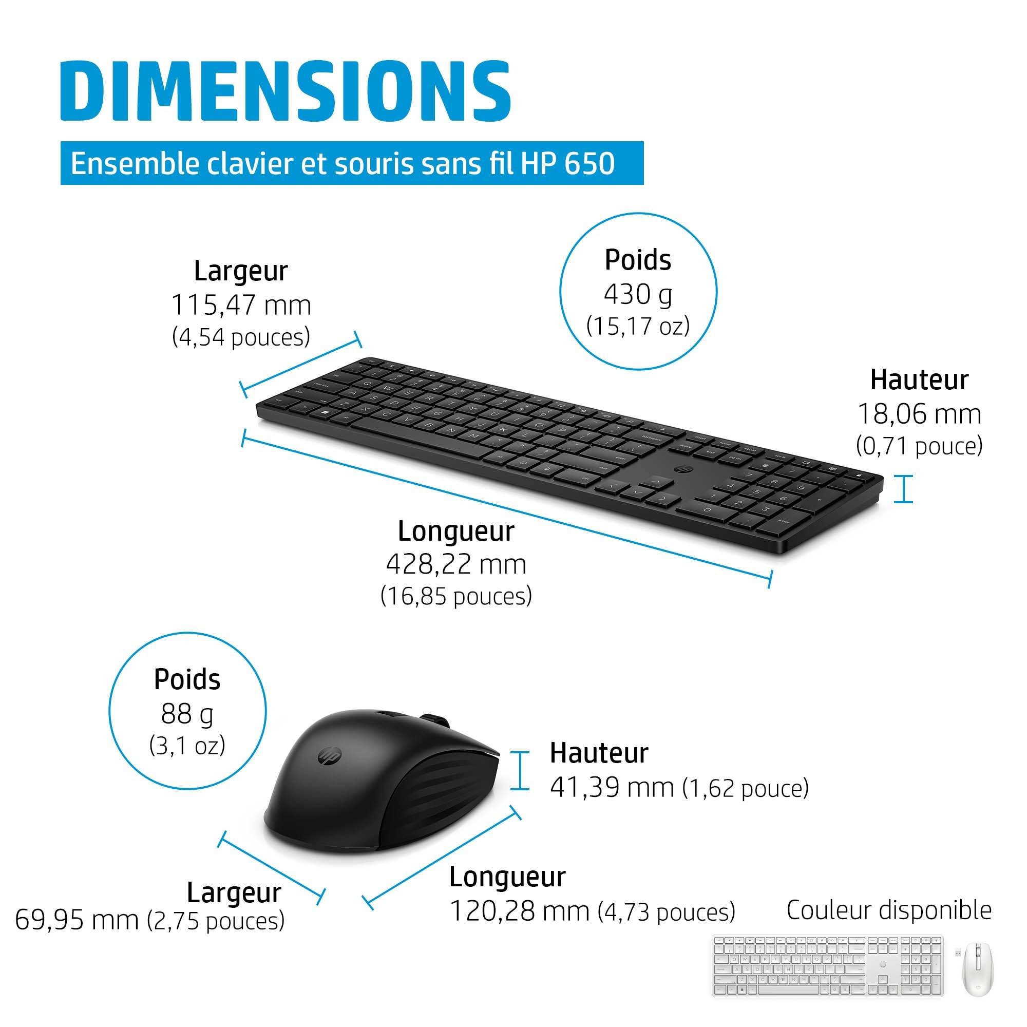 Rca Informatique - image du produit : HP 650 WIRELESS KB/MSE COMBO