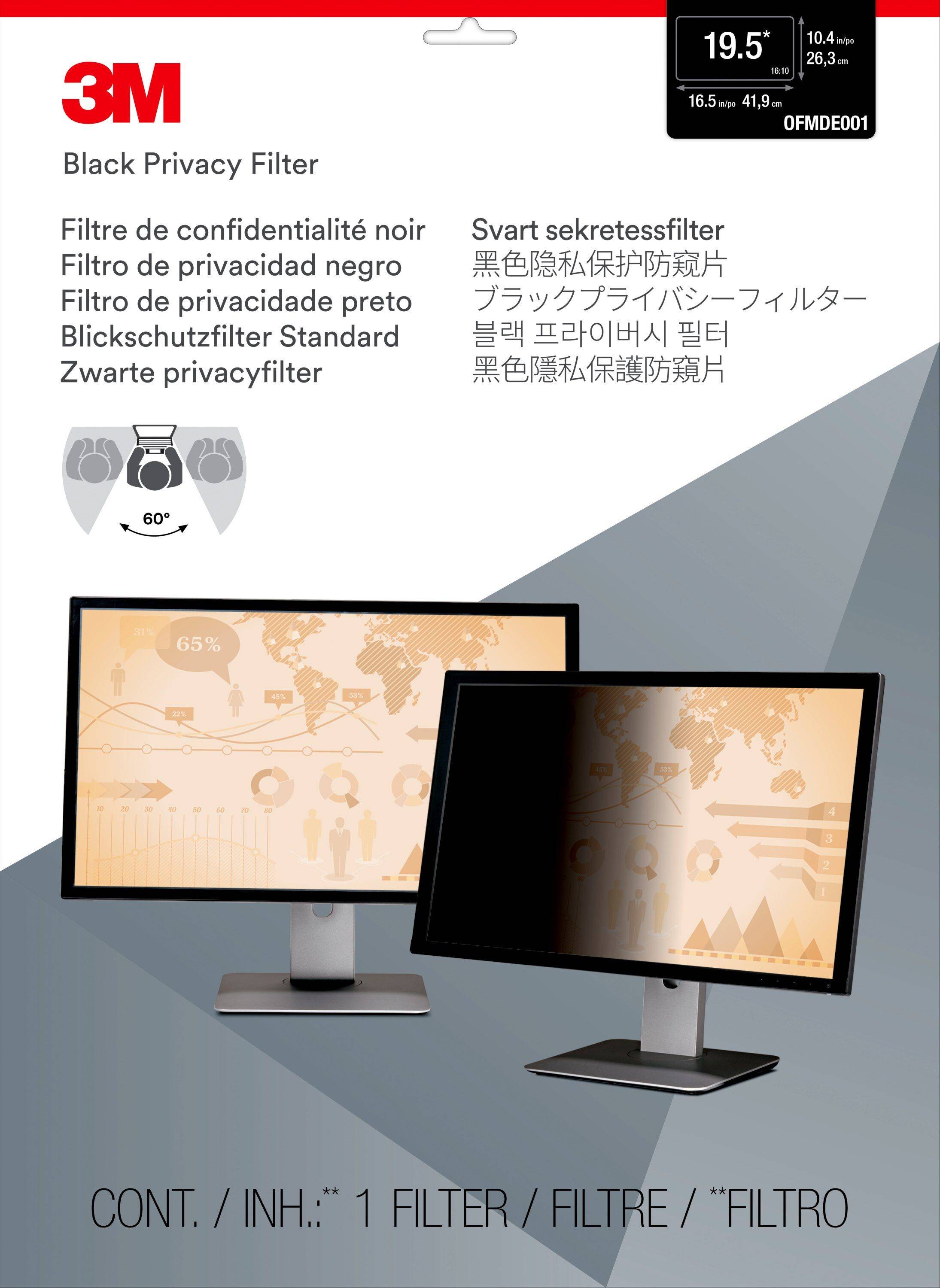 Rca Informatique - image du produit : PRIVACY FILTER FOR 19.5IN MONITOR 16:10 PF195W1B