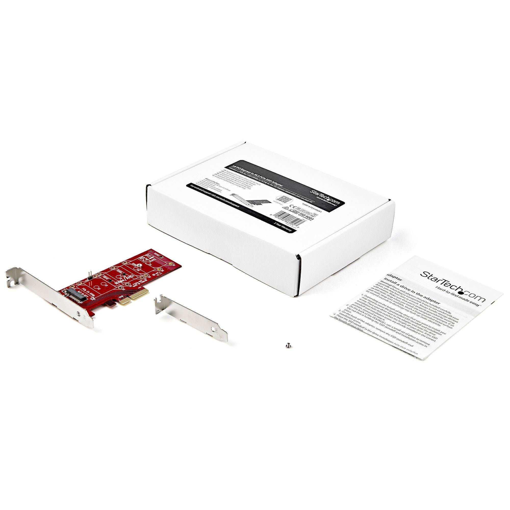 Rca Informatique - image du produit : ADAPTATEUR PCI EXPRESS X4 VERS SSD M.2 PCIE (NVME OU AHCI)