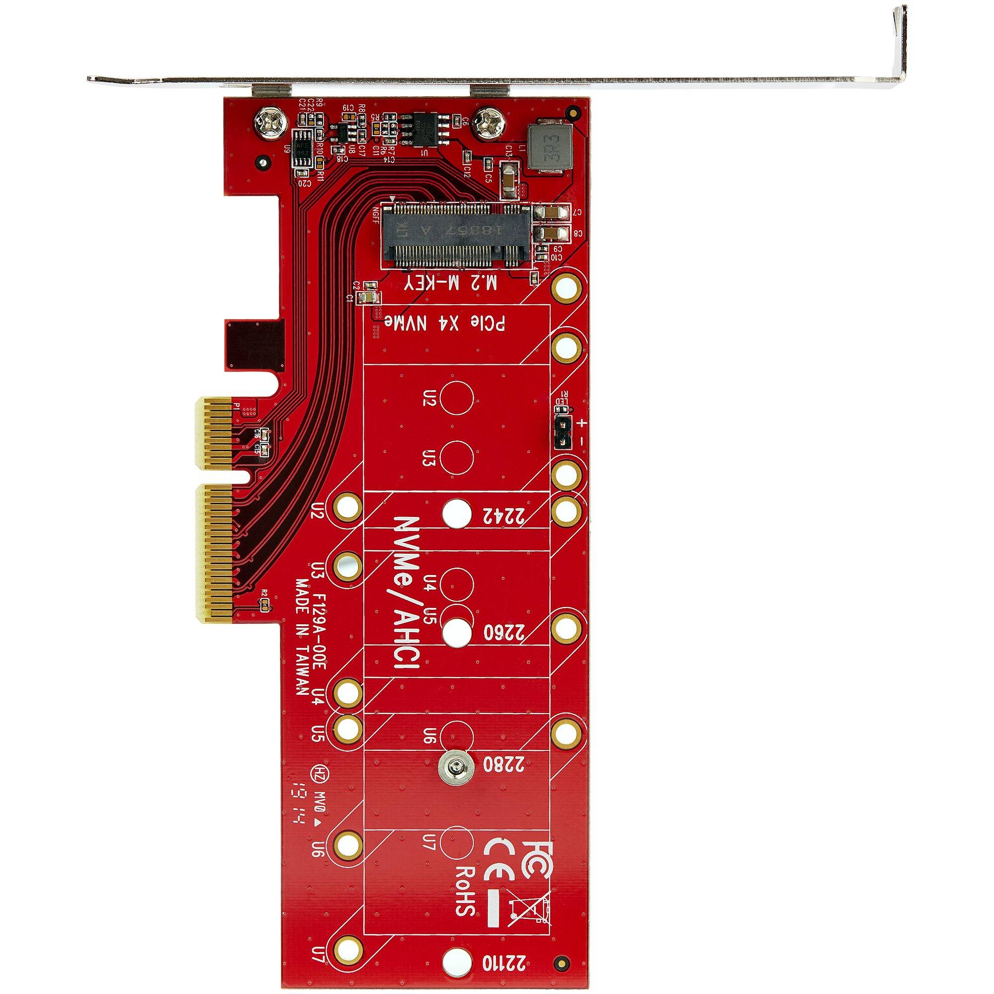 Rca Informatique - image du produit : ADAPTATEUR PCI EXPRESS X4 VERS SSD M.2 PCIE (NVME OU AHCI)