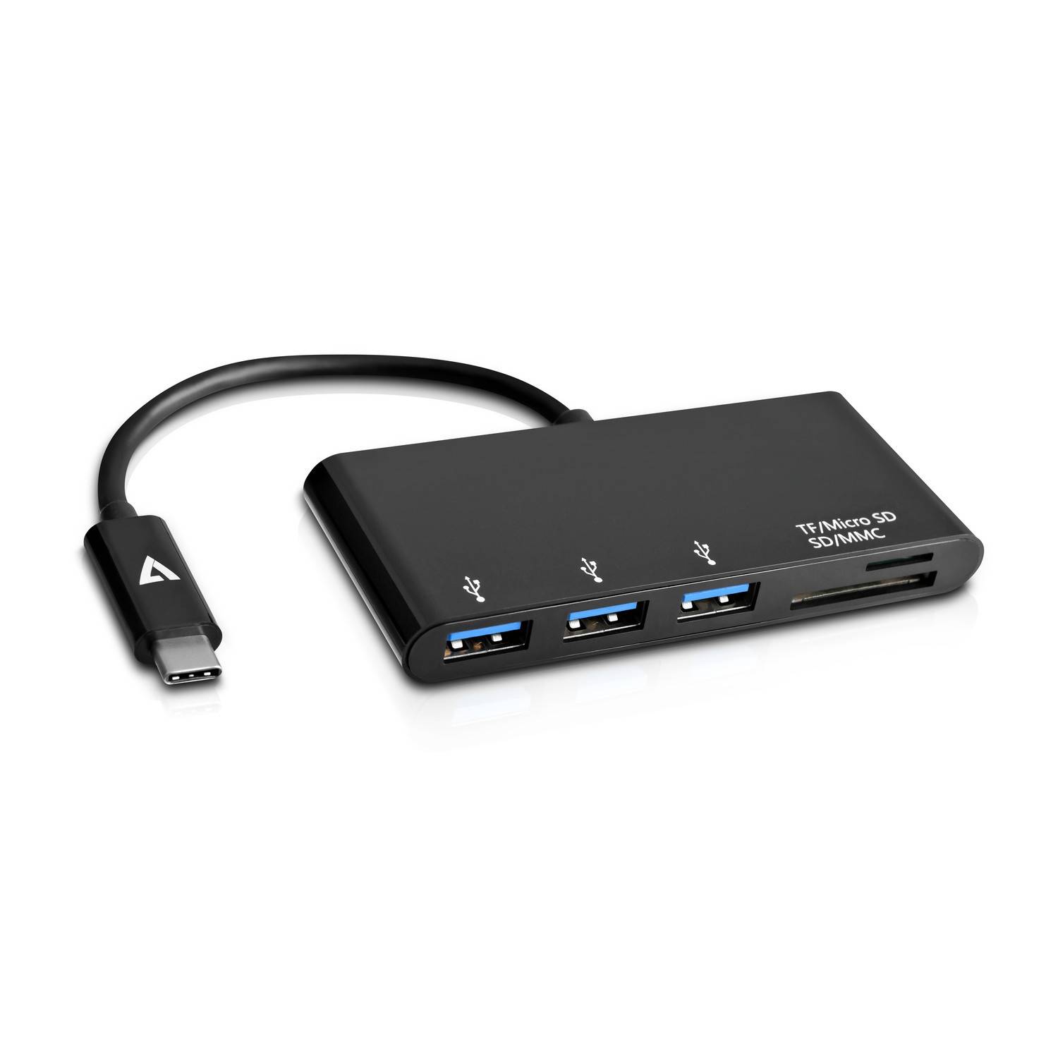 Rca Informatique - image du produit : USB-C MALE TO MULTIPORT ADAPTER USB-C 3XUSBA 3.2GEN1 SD MCROSD