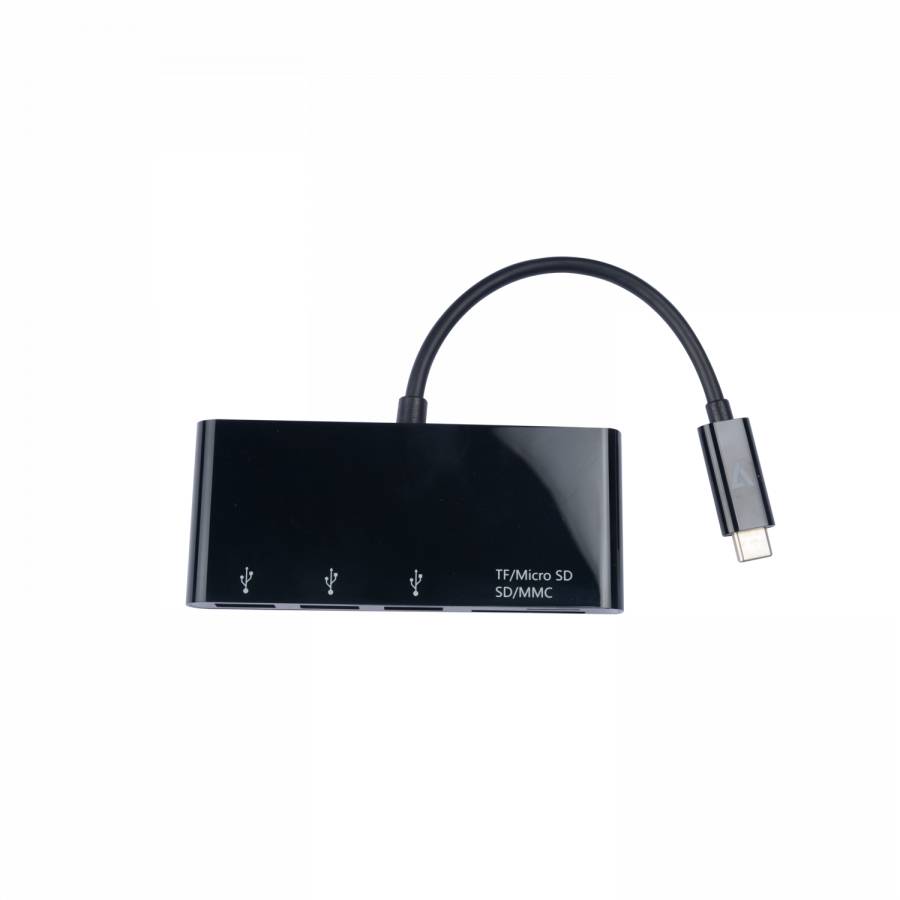 Rca Informatique - image du produit : USB-C MALE TO MULTIPORT ADAPTER USB-C 3XUSBA 3.2GEN1 SD MCROSD