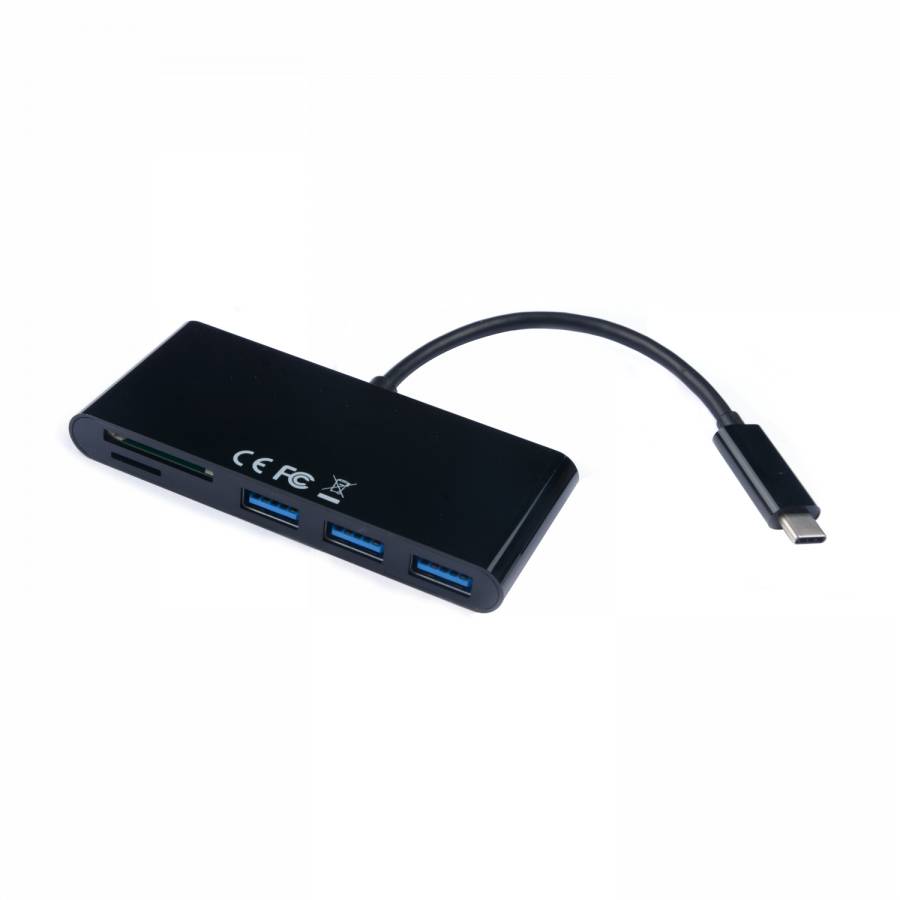 Rca Informatique - image du produit : USB-C MALE TO MULTIPORT ADAPTER USB-C 3XUSBA 3.2GEN1 SD MCROSD