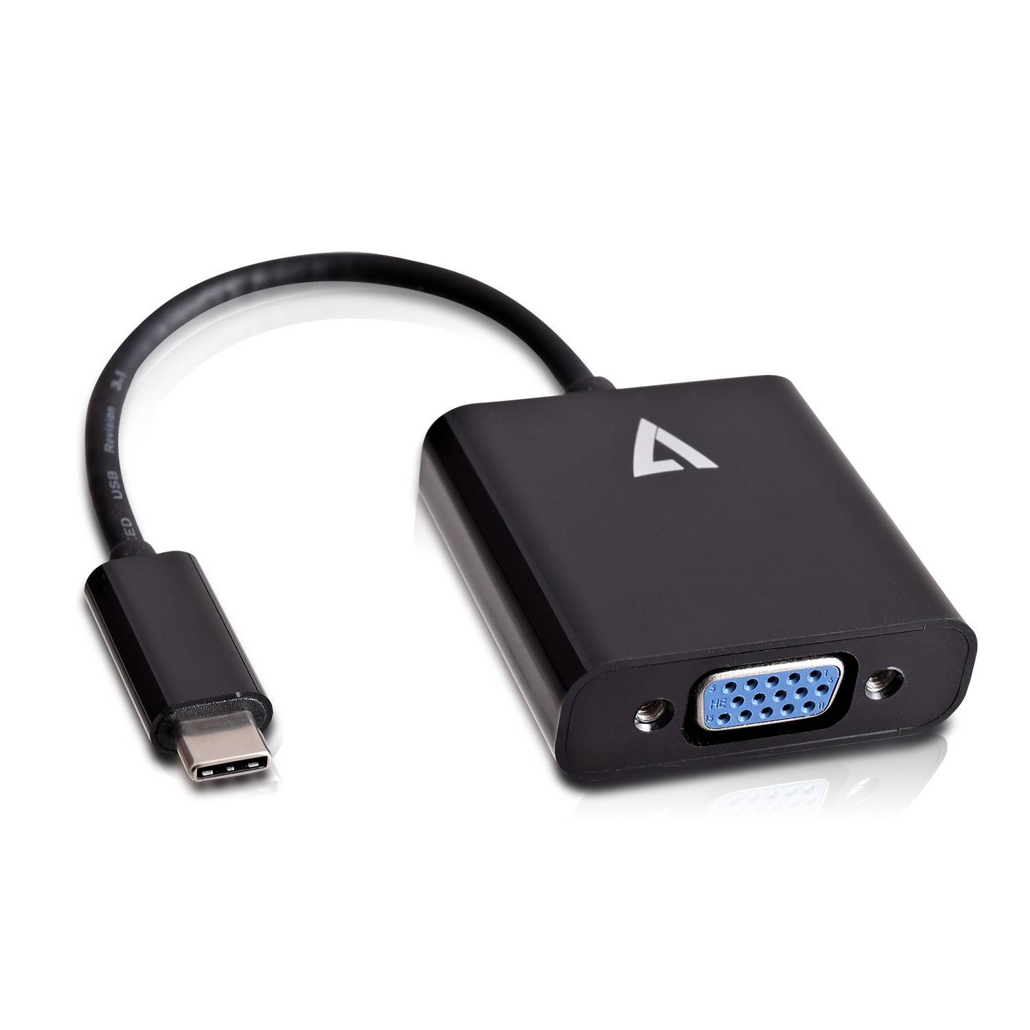 Rca Informatique - Image du produit : USB-C TO VGA ADAPTER BLACK USB-C VGA 1080P 60HZ FHD VID ADP