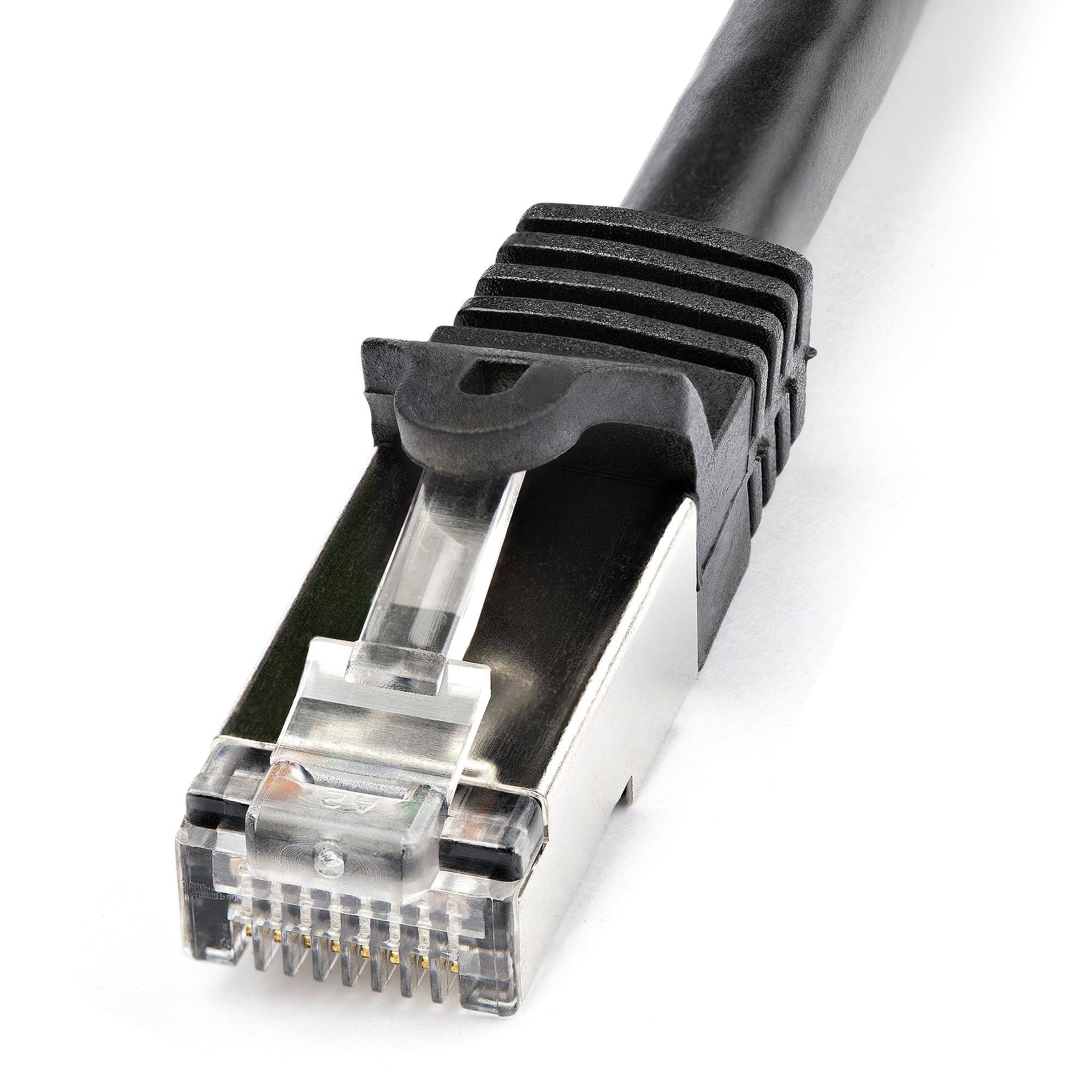 Rca Informatique - image du produit : CABLE RESEAU CAT6 SFTP SANS CROCHET DE 1 M - M/M - NOIR