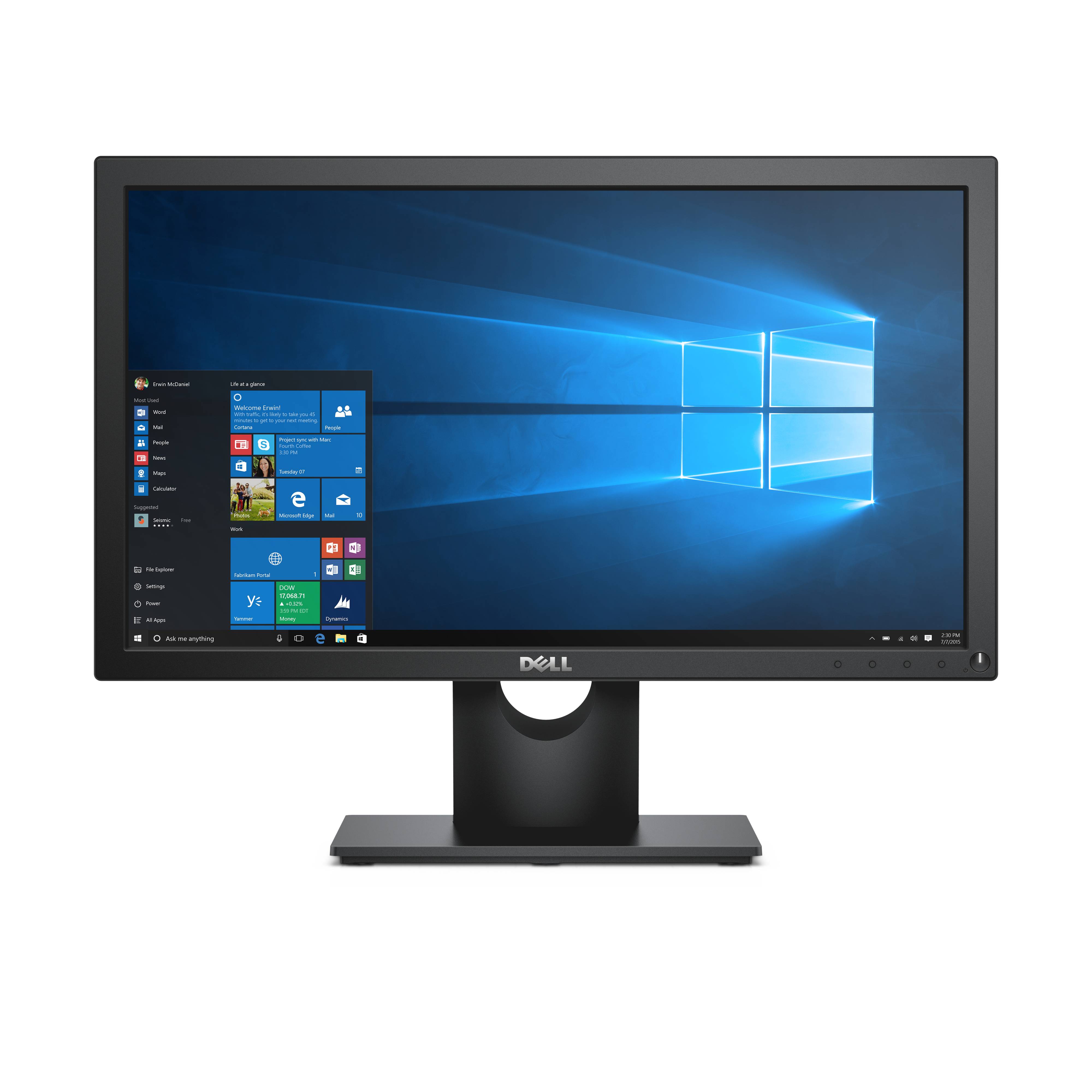 Rca Informatique - image du produit : DELL 20 MONITOR E2016HV 49.4CM(19.5IN) BLACK SWI