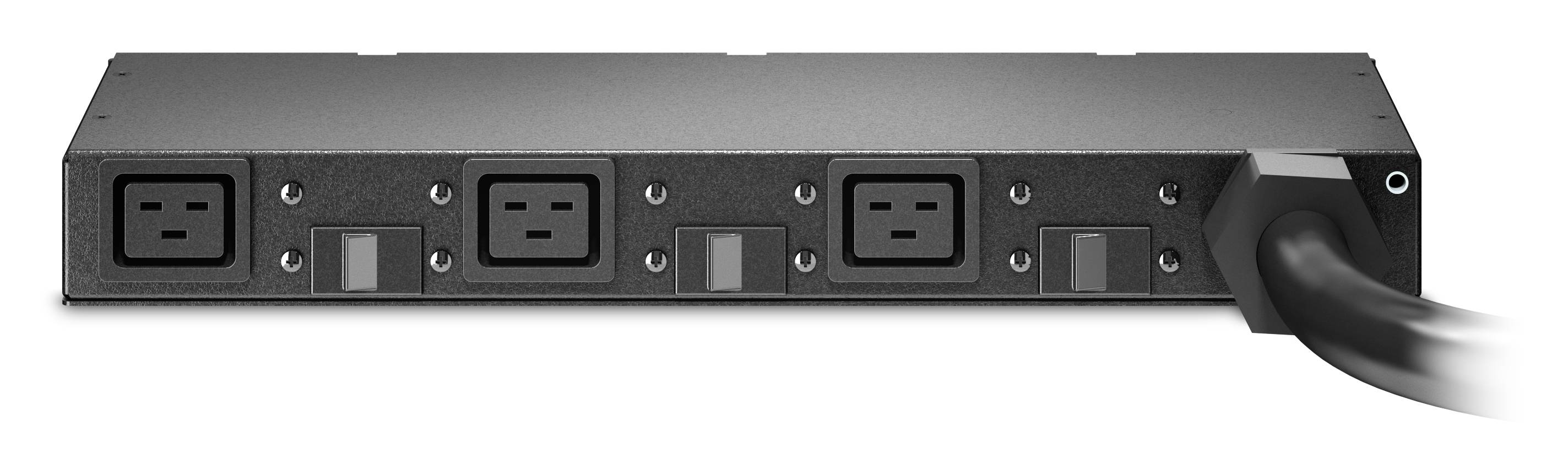 Rca Informatique - image du produit : RACK PDU BASIC 0U/1U 220-240V 63A (3) C19