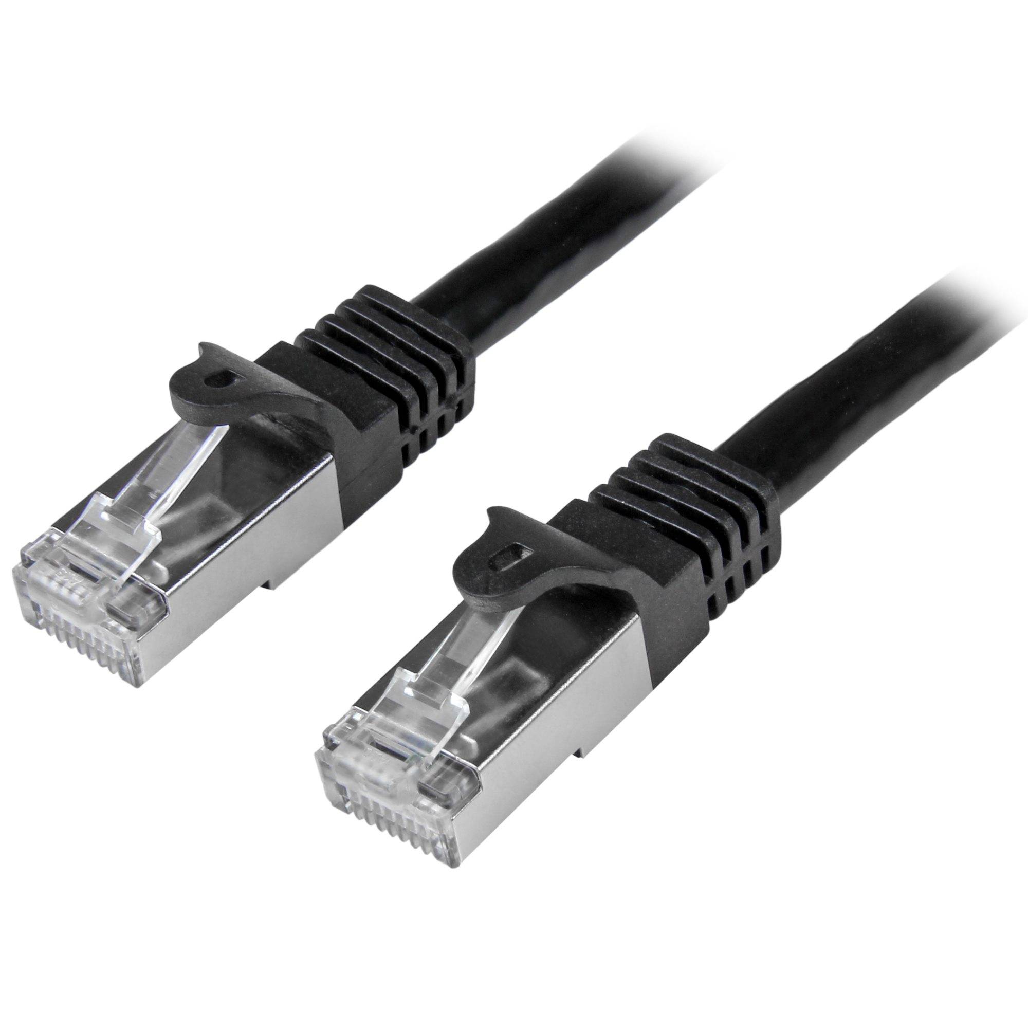 Rca Informatique - Image du produit : CABLE RESEAU CAT6 SFTP SANS CROCHET DE 2 M - M/M - NOIR