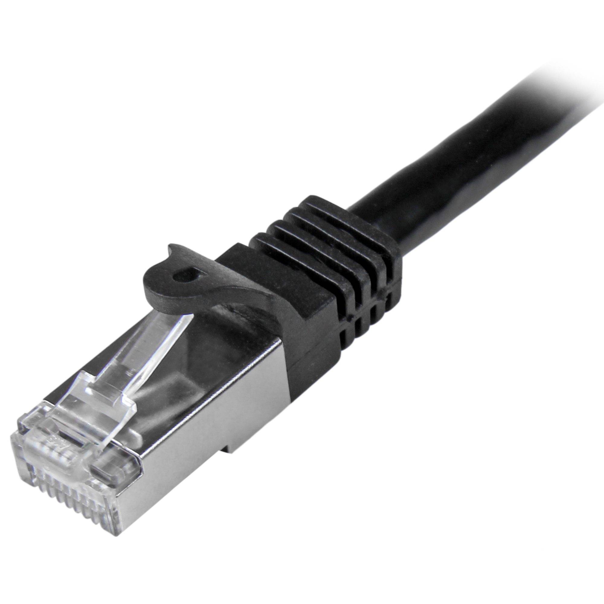 Rca Informatique - image du produit : CABLE RESEAU CAT6 SFTP SANS CROCHET DE 3 M - M/M - NOIR