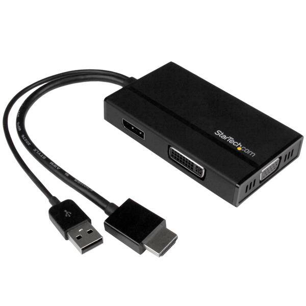 Rca Informatique - Image du produit : ADAPTATEUR DE VOYAGE HDMI VERS DISPLAYPORT VGA OU DVI