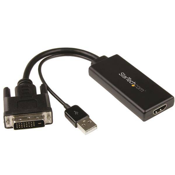 Rca Informatique - image du produit : DVI TO HDMI ADAPTER USB AUDIO POWER-DVI TO HDMI CONVERTER