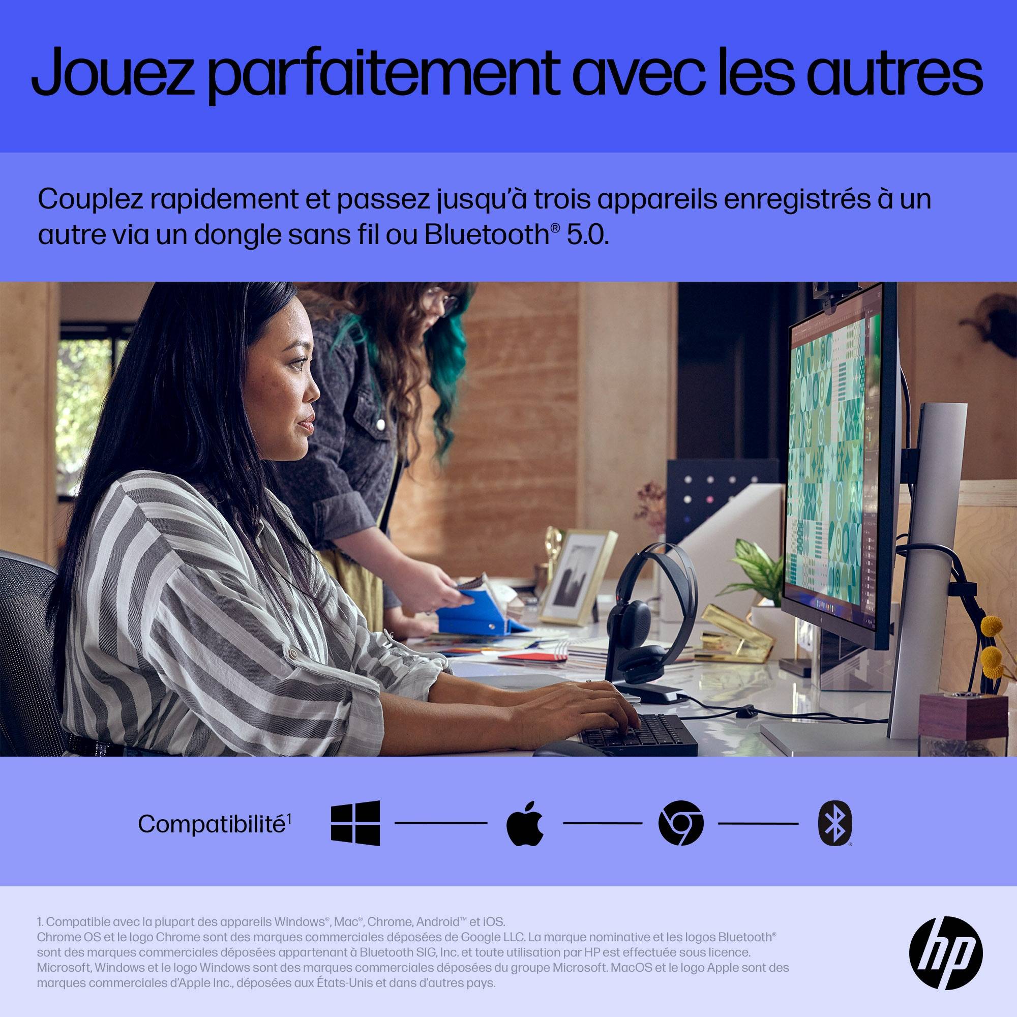 Rca Informatique - image du produit : HP 715 RECHARGEABLE SILENT BLUETOOTH MOUSE