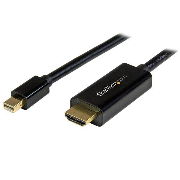 Rca Informatique - Image du produit : CABLE ADAPTATEUR MINI DP VERS HDMI DE 5 M - M/M - 4K - NOIR