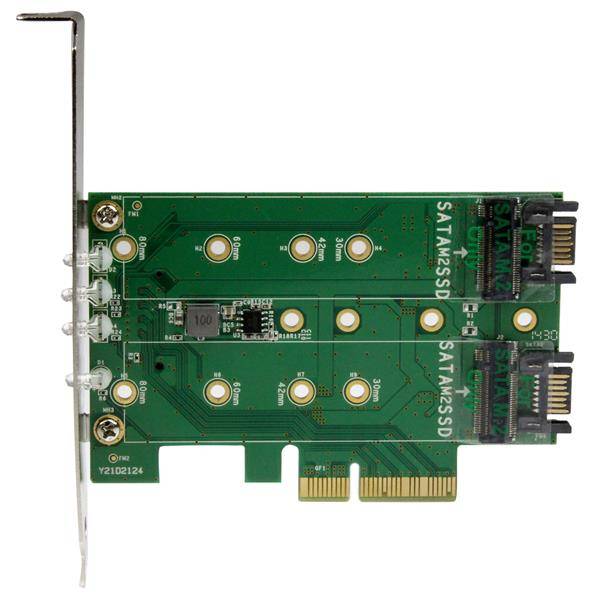 Rca Informatique - image du produit : ADAPTATEUR SSD M.2 NGFF A 3 PORTS - CARTE M.2 NGFF PCIE