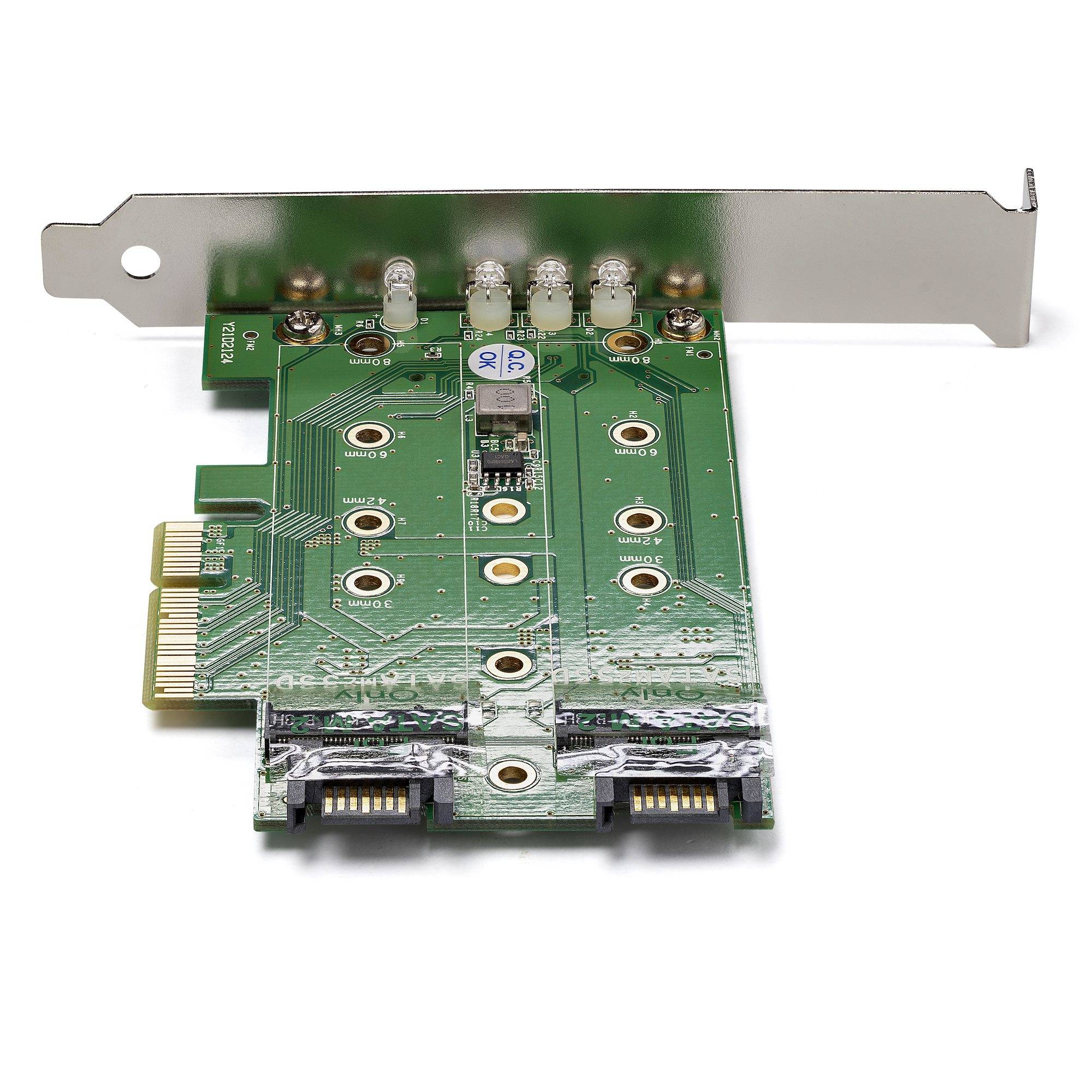 Rca Informatique - image du produit : ADAPTATEUR SSD M.2 NGFF A 3 PORTS - CARTE M.2 NGFF PCIE