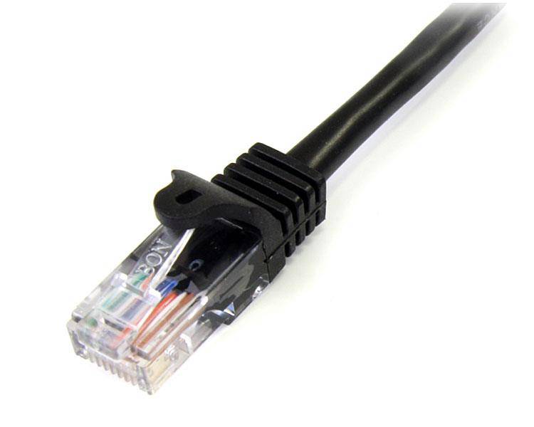 Rca Informatique - image du produit : CABLE RESEAU CAT5E UTP SANS CROCHET DE 5 M - M/M - NOIR