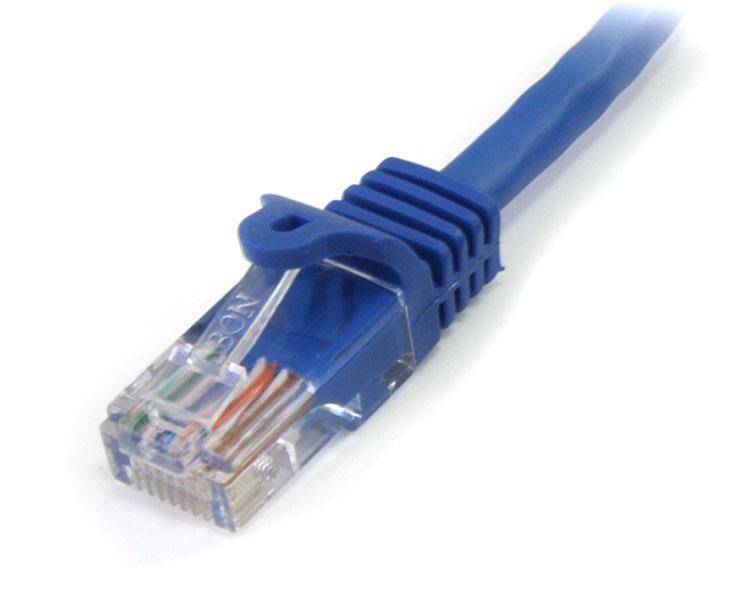 Rca Informatique - image du produit : CABLE RESEAU CAT5E UTP SANS CROCHET DE 5 M - M/M - BLEU