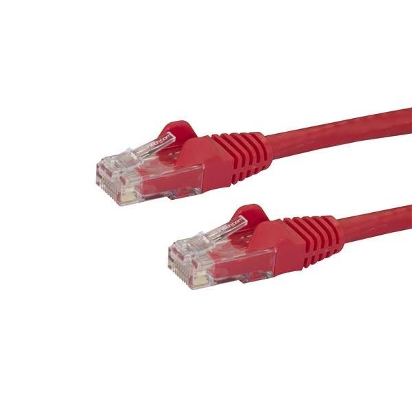 Rca Informatique - image du produit : CABLE RESEAU CAT6 UTP SANS CROCHET DE 7 M - M/M - ROUGE