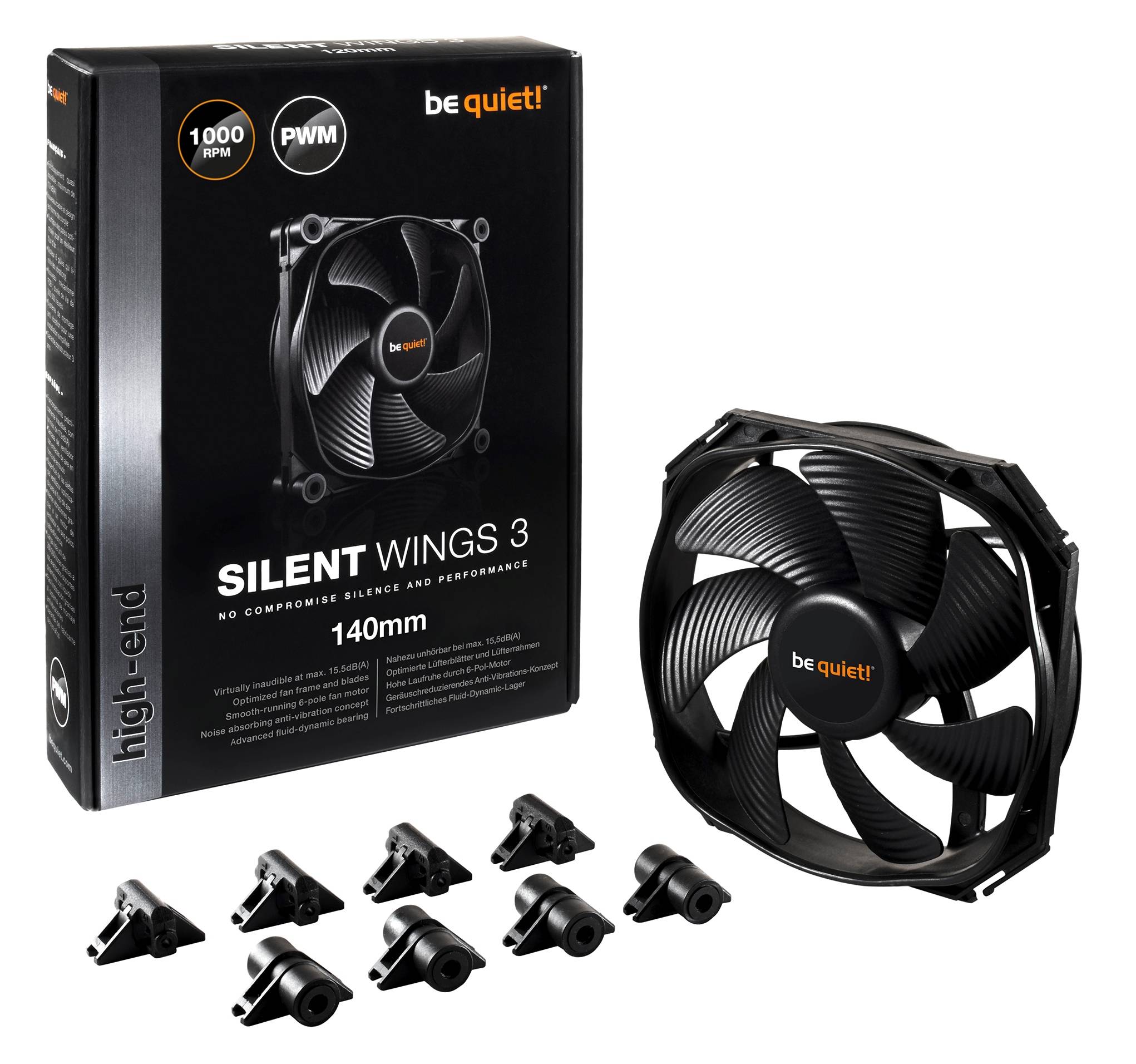 Rca Informatique - image du produit : SILENT WINGS 3 140MM PWM