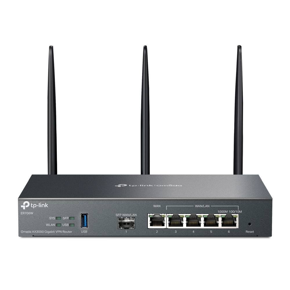 Rca Informatique - image du produit : OMADA AX3000 GIGABIT VPN ROUTER PORT: 1X GIGABIT SFP WAN/LAN POR