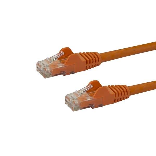 Rca Informatique - image du produit : CABLE RESEAU CAT6 UTP SANS CROCHET DE 7 M - M/M - ORANGE