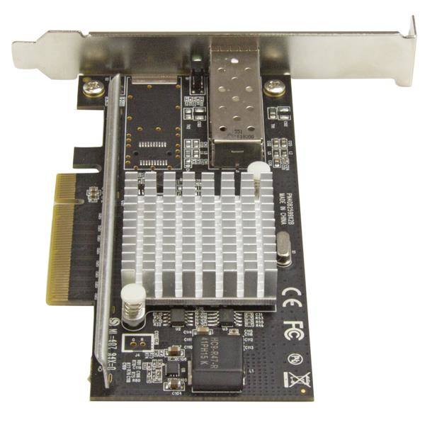 Rca Informatique - image du produit : CARTE RESEAU PCIE 1 PORT FIBRE OPTIQUE 10 GBE - SFP+ OUVERT