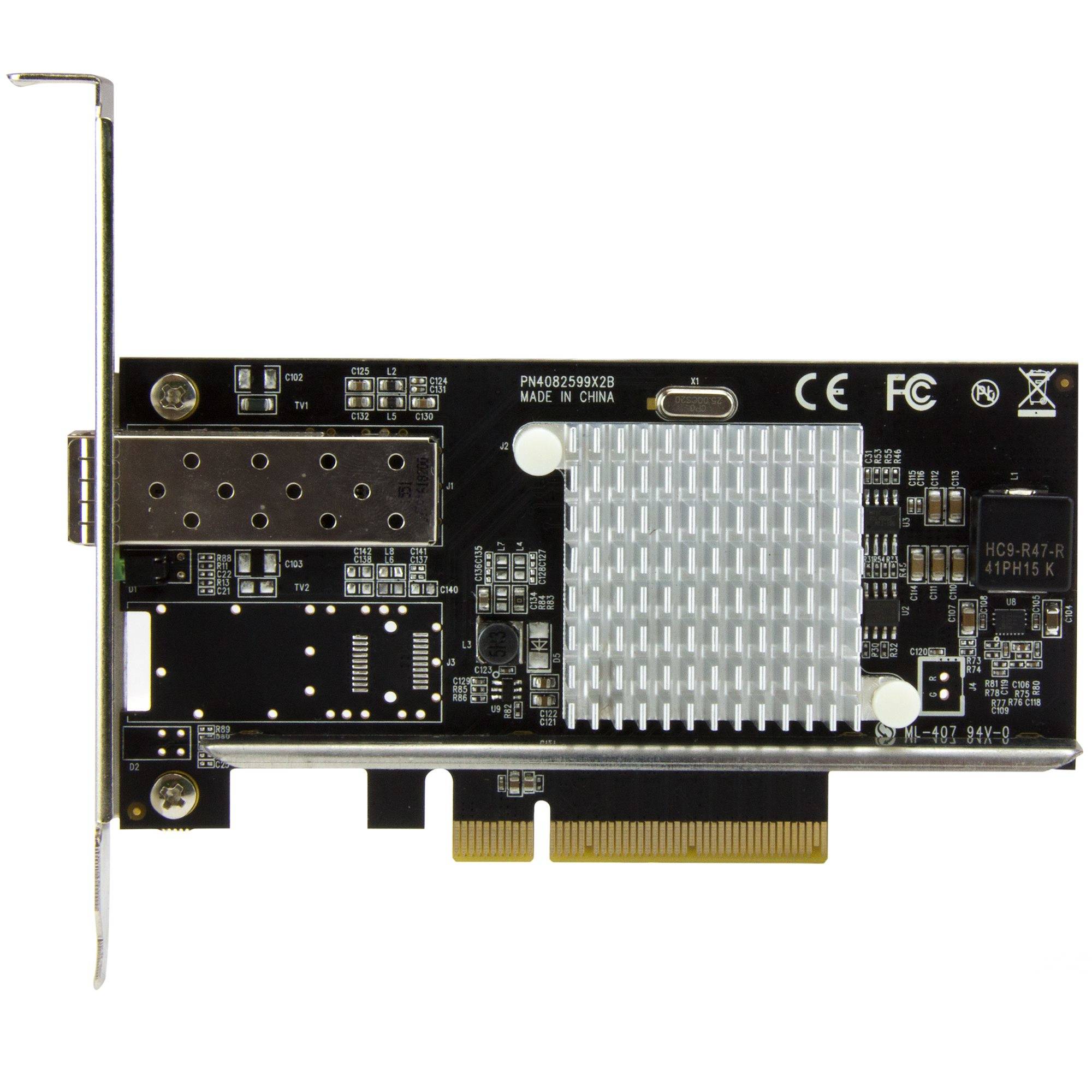 Rca Informatique - image du produit : CARTE RESEAU PCIE 1 PORT FIBRE OPTIQUE 10 GBE - SFP+ OUVERT