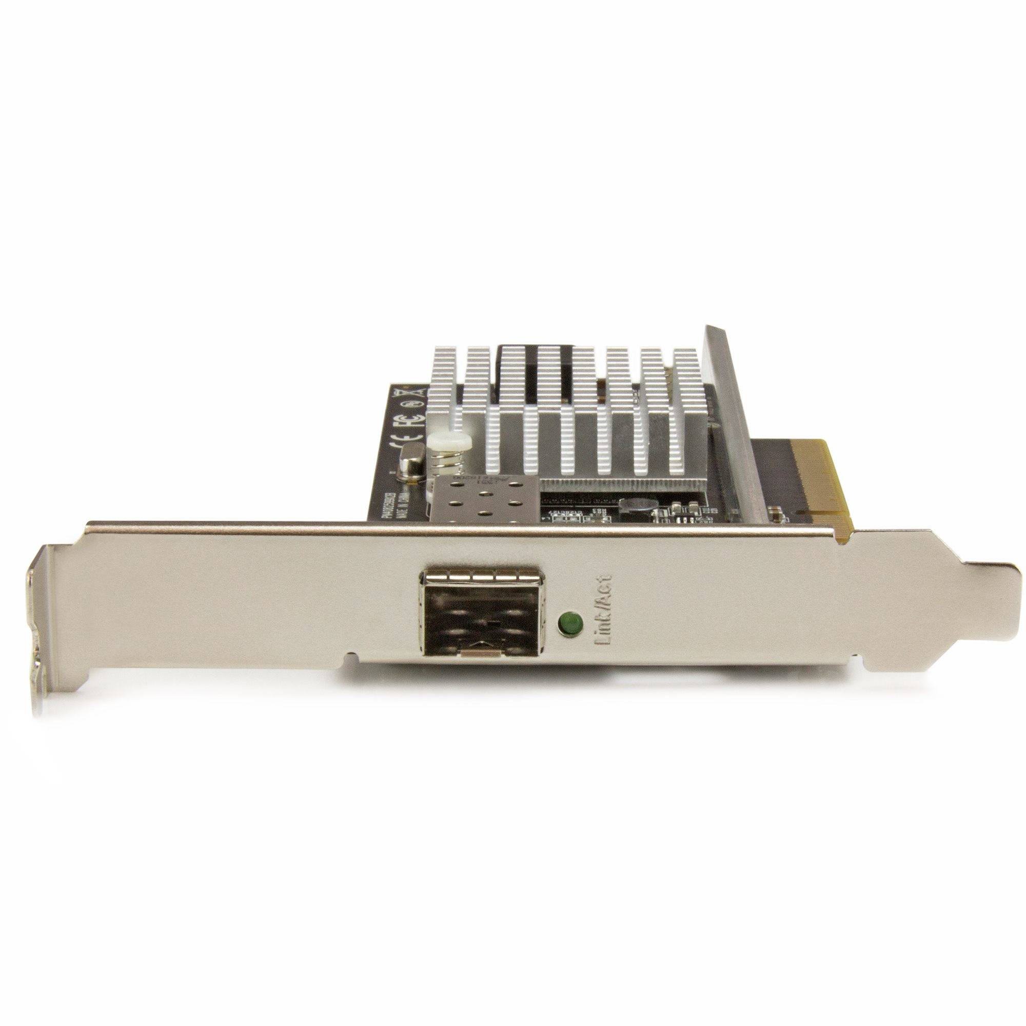 Rca Informatique - image du produit : CARTE RESEAU PCIE 1 PORT FIBRE OPTIQUE 10 GBE - SFP+ OUVERT