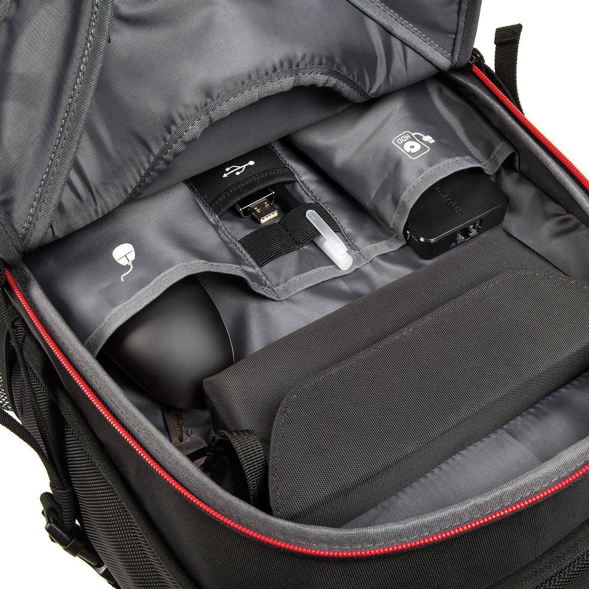 Rca Informatique - image du produit : GAMING 17.3IN BACKPACK BLK/RED .