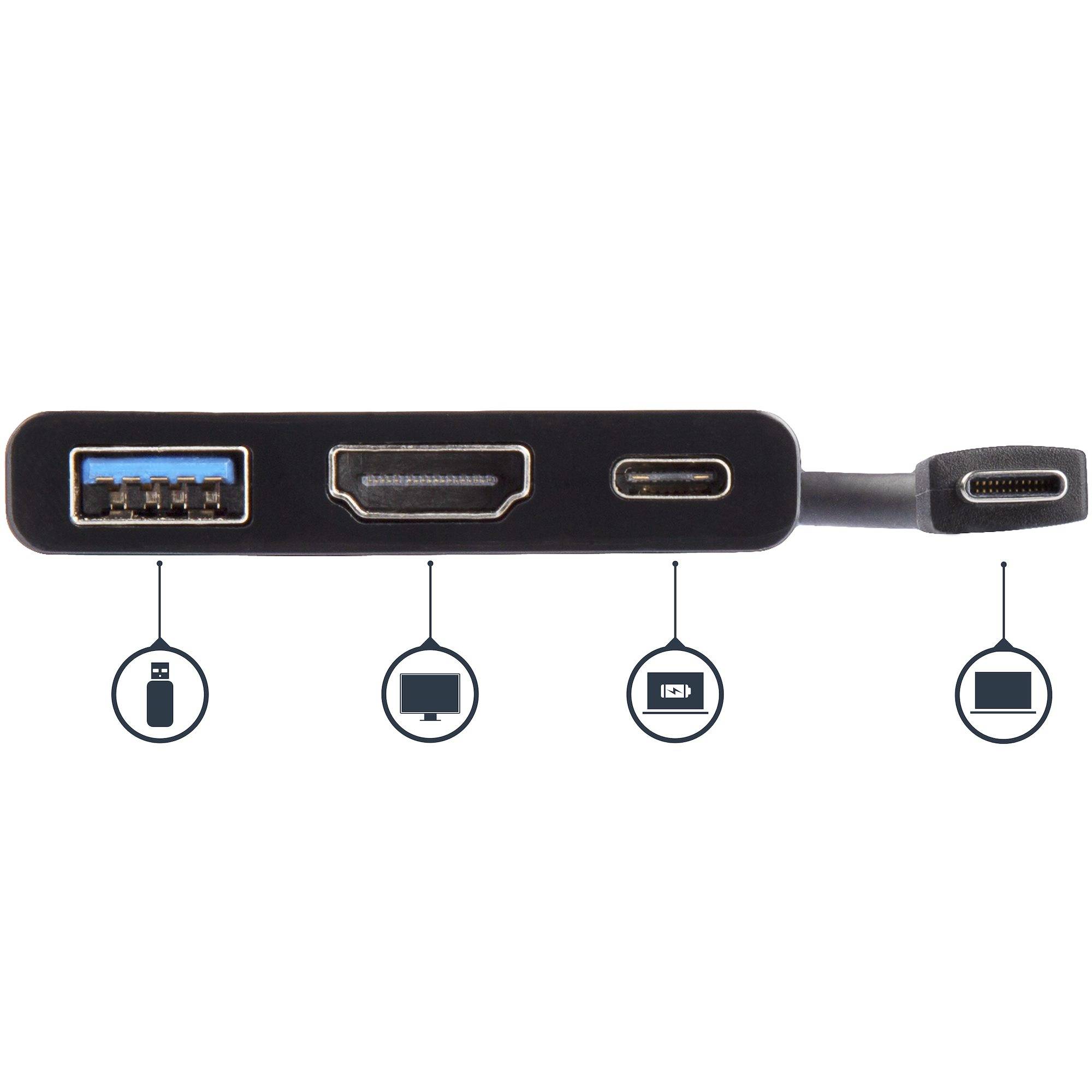 Rca Informatique - image du produit : ADAPTATEUR USB TYPE-C VERS HDMI 4K AVEC USB POWER DELIVERY