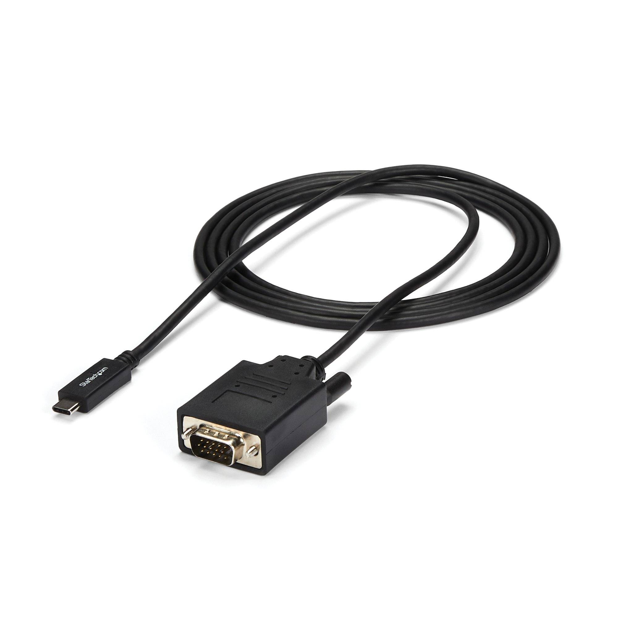 Rca Informatique - image du produit : CABLE ADAPTATEUR USB TYPE-C VERS VGA DE 2 M - 1920X1200