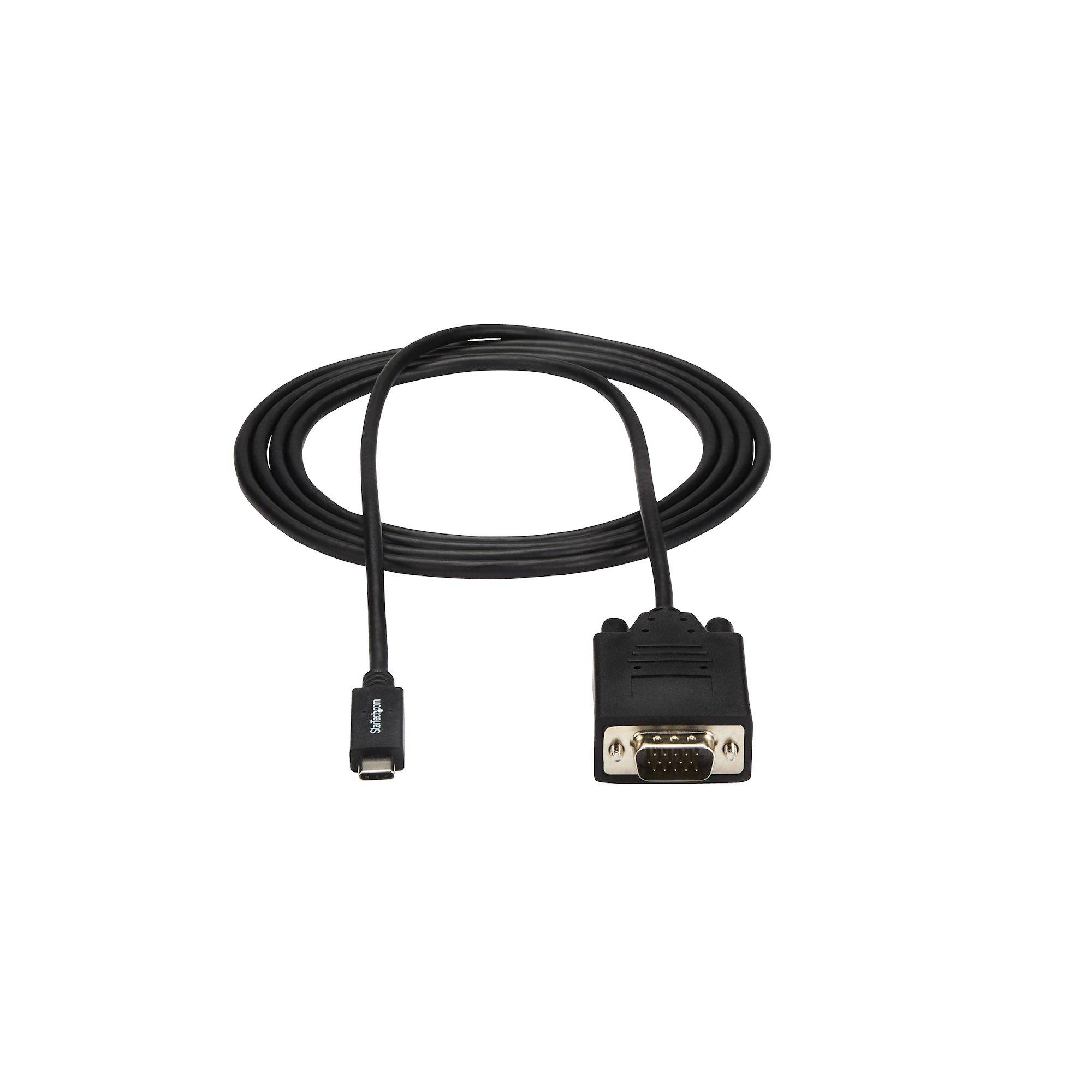 Rca Informatique - image du produit : CABLE ADAPTATEUR USB TYPE-C VERS VGA DE 2 M - 1920X1200