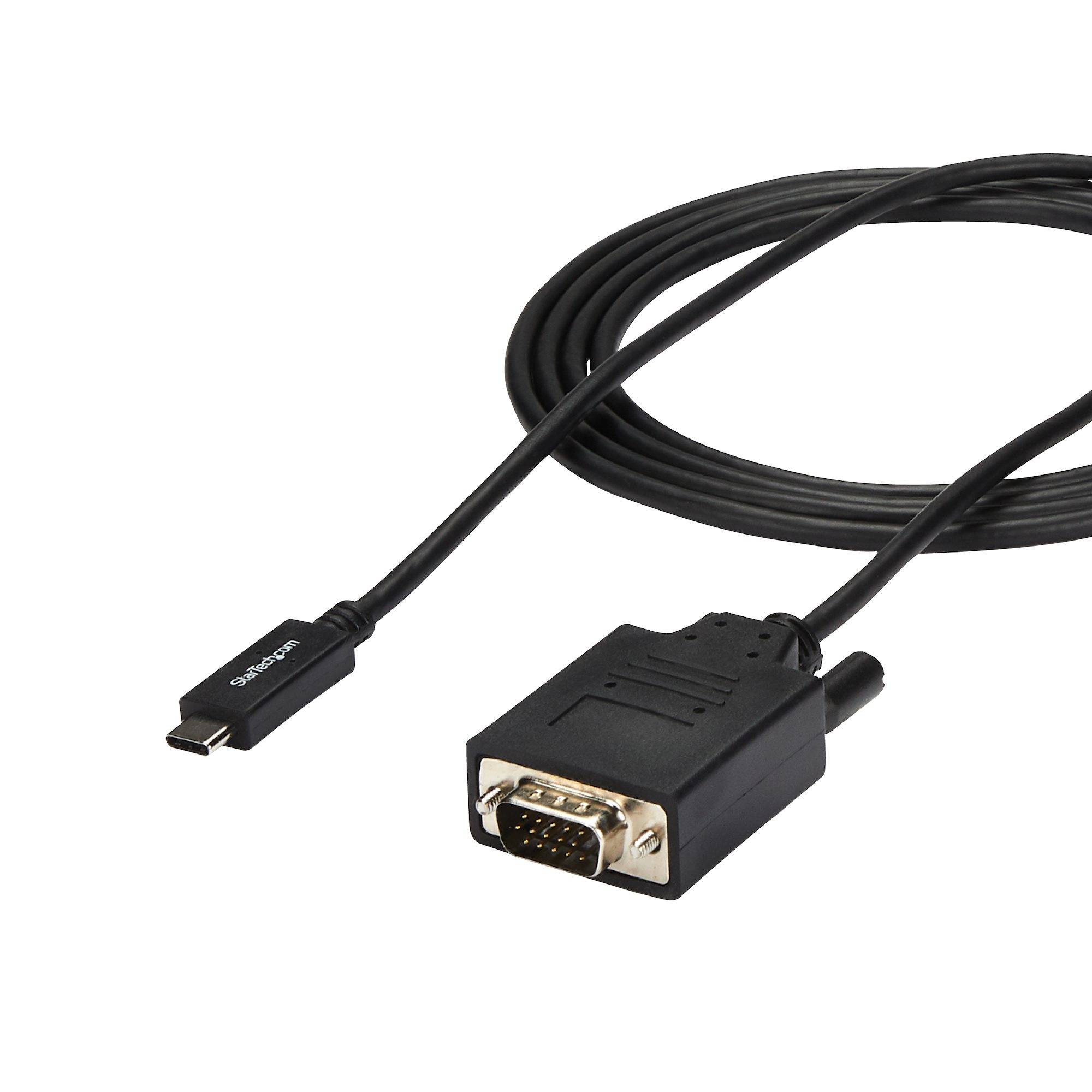 Rca Informatique - image du produit : CABLE ADAPTATEUR USB TYPE-C VERS VGA DE 2 M - 1920X1200