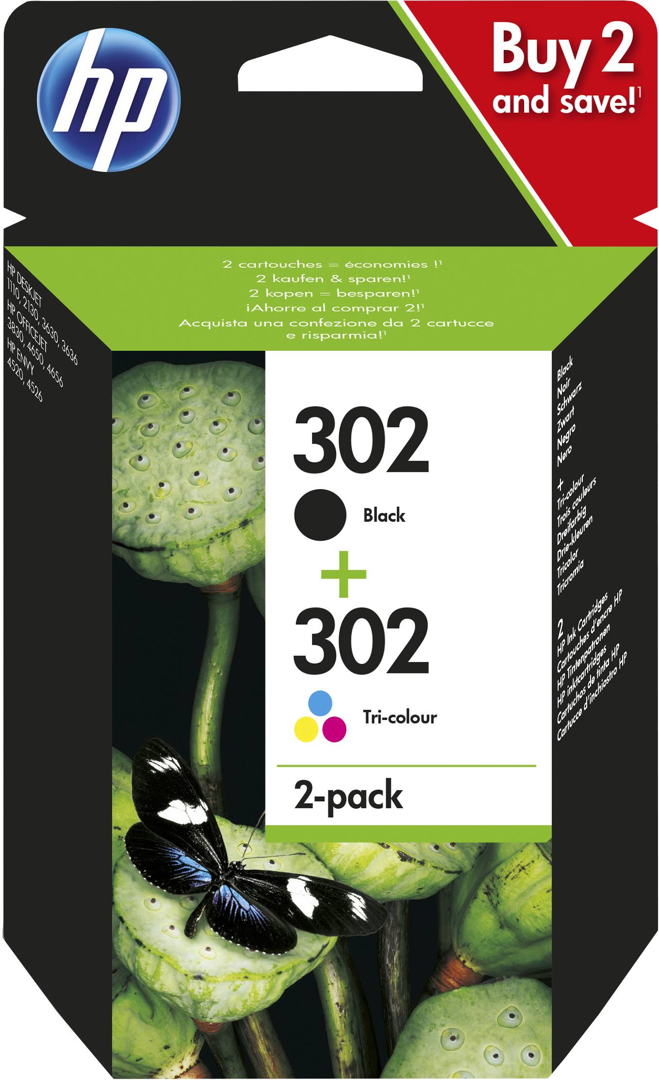 Rca Informatique - image du produit : INK CARTRIDGE 302 COMBO PACK 2M36E84