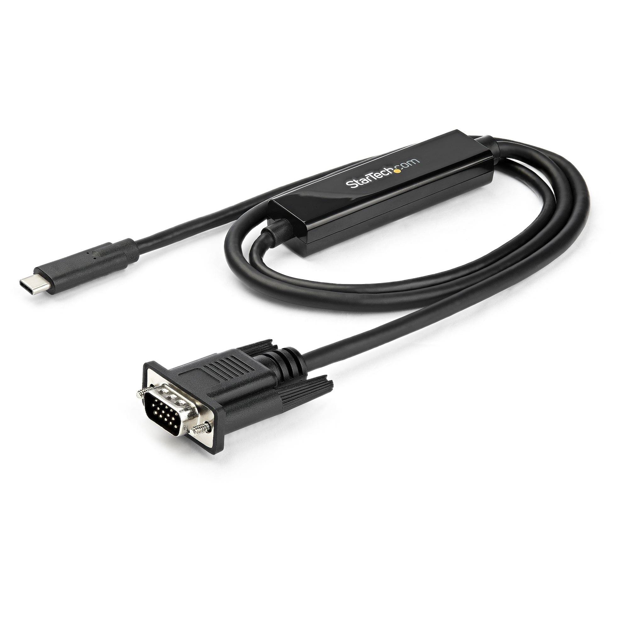 Rca Informatique - image du produit : CABLE ADAPTATEUR USB TYPE-C VERS VGA DE 1 M - 1920X1200