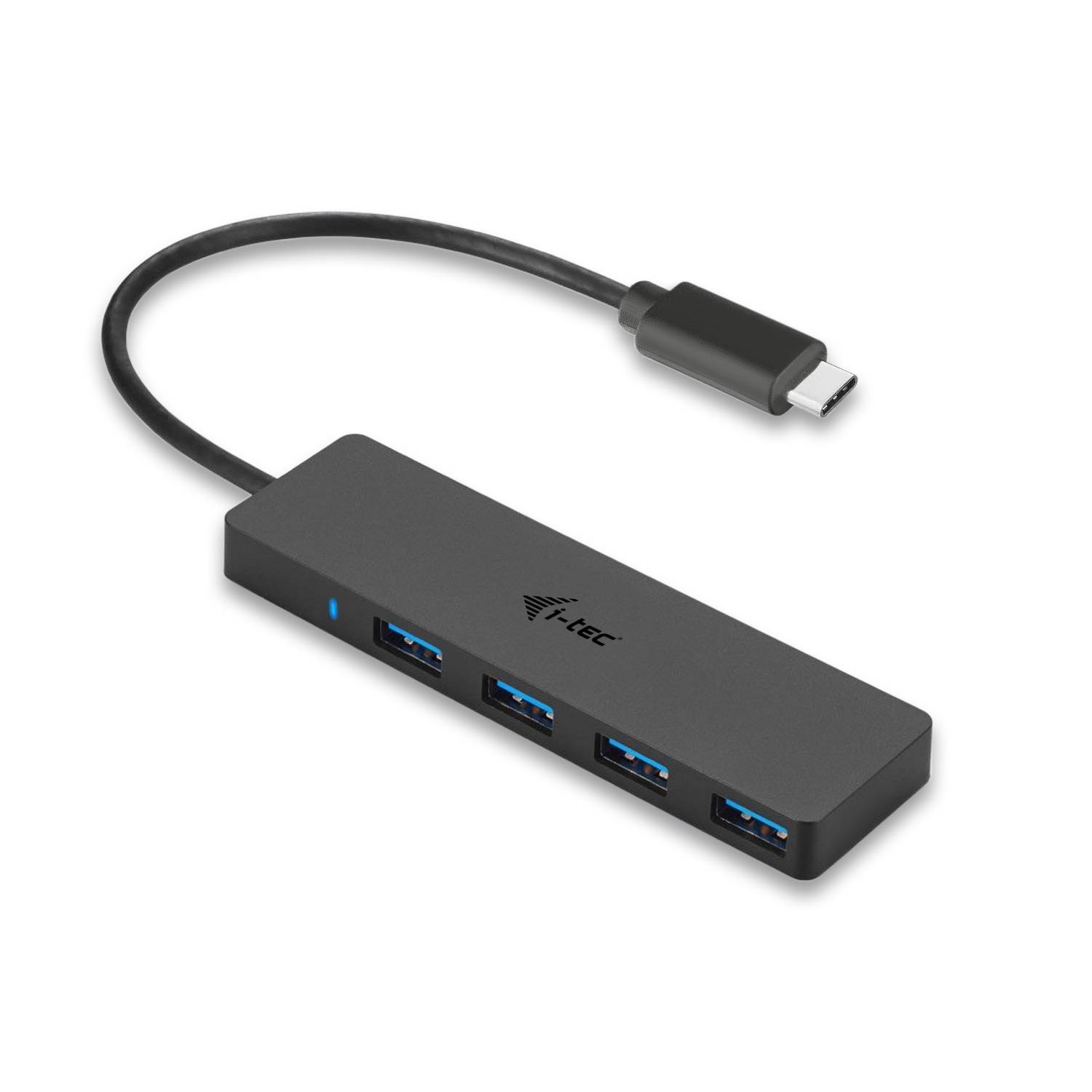 Rca Informatique - Image du produit : I-TEC USB-C SLIM PASSIVE HUB 4P NO PS WIN AND MAC OS BLACK