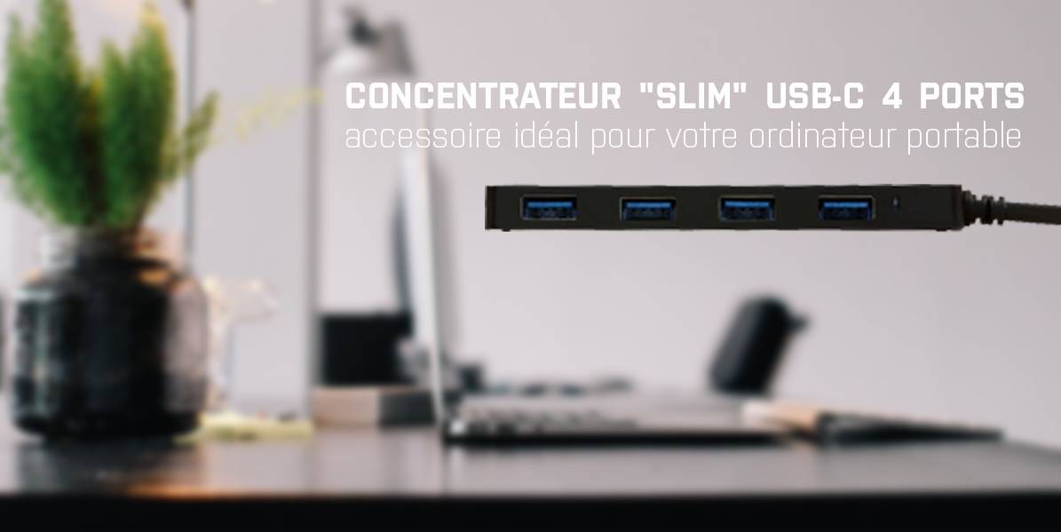 Rca Informatique - image du produit : I-TEC USB-C SLIM PASSIVE HUB 4P NO PS WIN AND MAC OS BLACK